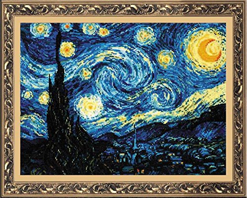 Starry night after van gogh s painting counted cross st…