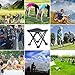 aingycy Folding Portable Camping Stool Mini Lightweight Sturdy Collapsible Chair for Camping, Fishing, Hiking, Fishing, Travel, Beach, Picnic with Portable Bag (Black-Medium)