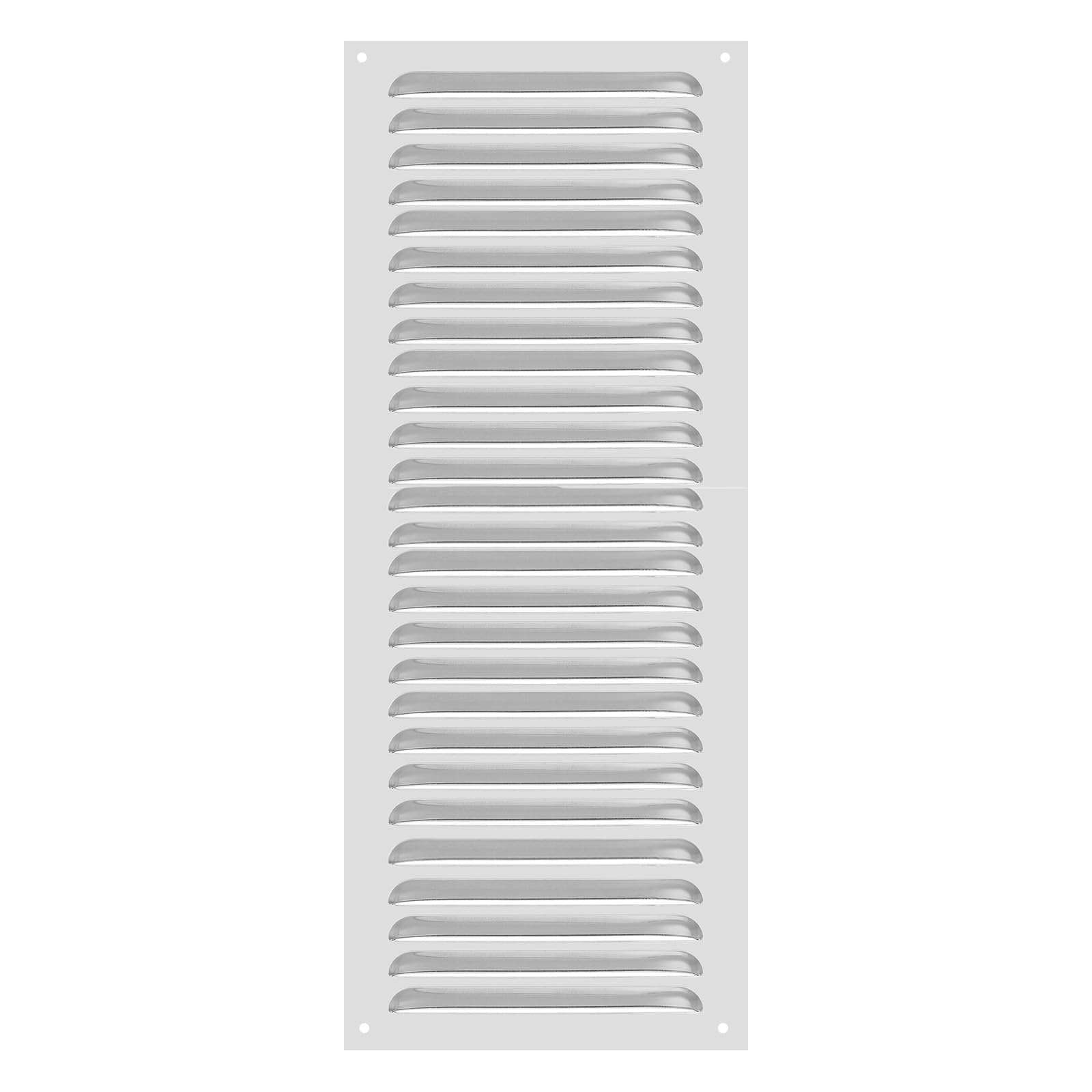 PATIKIL 8 x 20 Inch Aluminum Vent Cover, Screen Air Grille Ventilation Cover HVAC Louvered Grill for Home Kitchen Fireplace Bathroom Wall Ceiling, Silver Tone