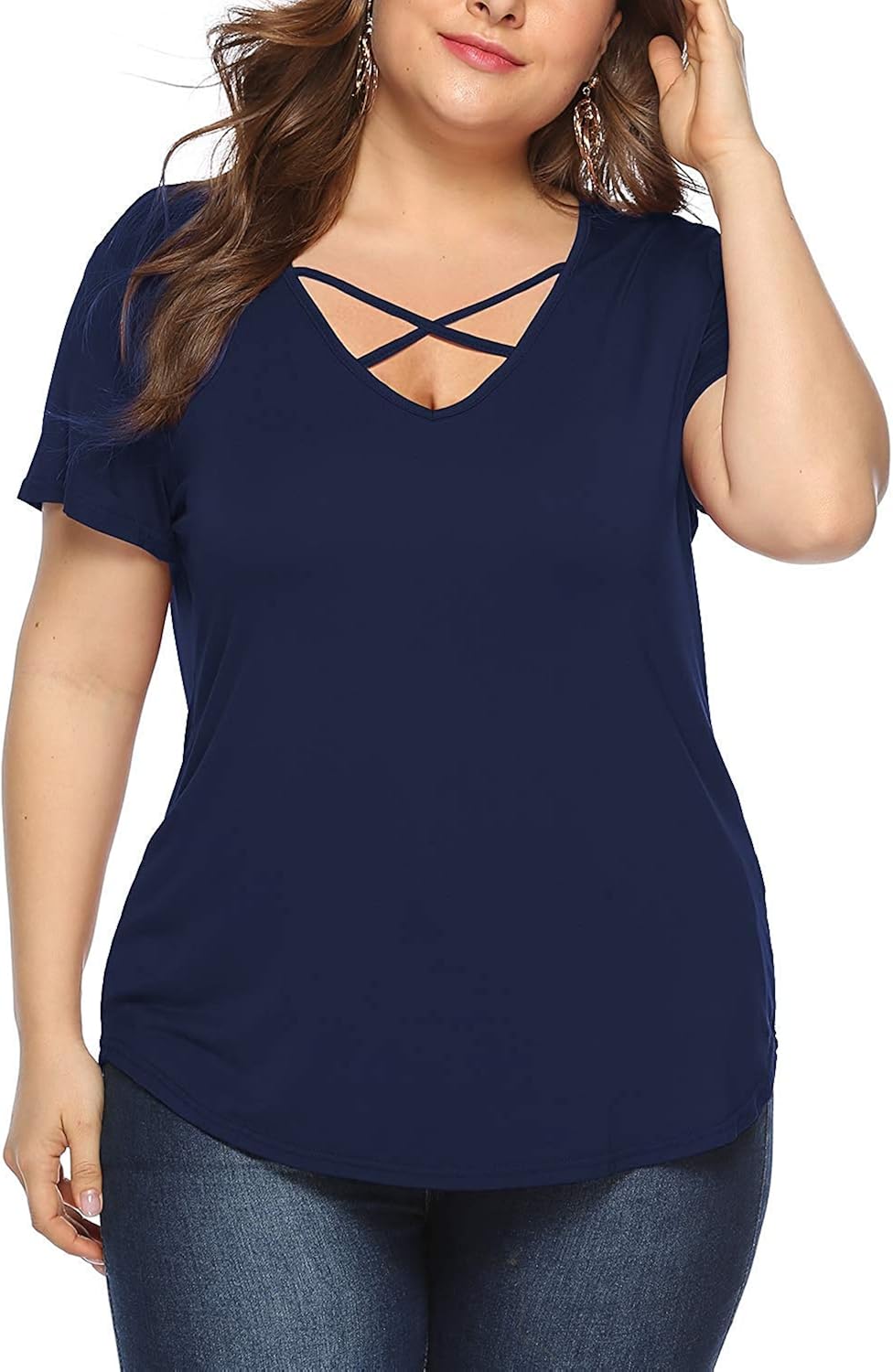 plus size tunic workout tops