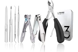 PAIRSWIND Thick Toenail Clippers, Mens Nail Clippers for Large Big Thick Nail and Toenail Senior Nail Clippers with Easy Grip Rubber Handle for Podiatrist/Ingrown/Seniors/Adult