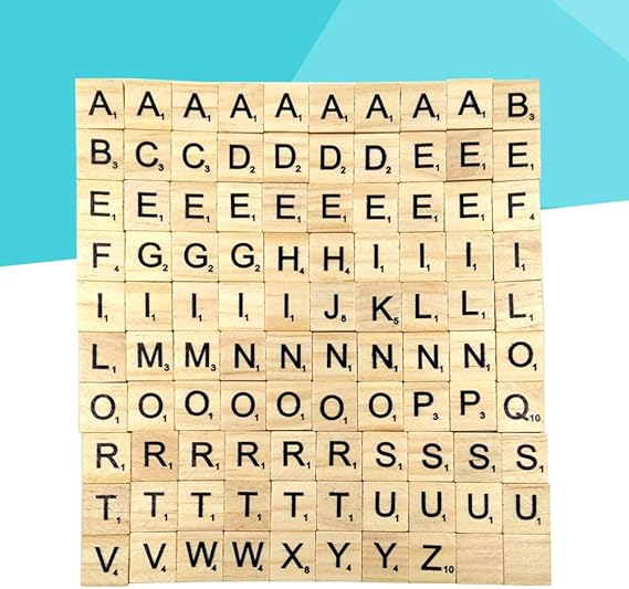 Supvox 100pcs Lettres En Bois Tuiles Lettres Anglaises Puzzle Enfants En Bois Education Precoce Lettre Jeu Bois Bloc Chips Amazon Fr Cuisine Maison