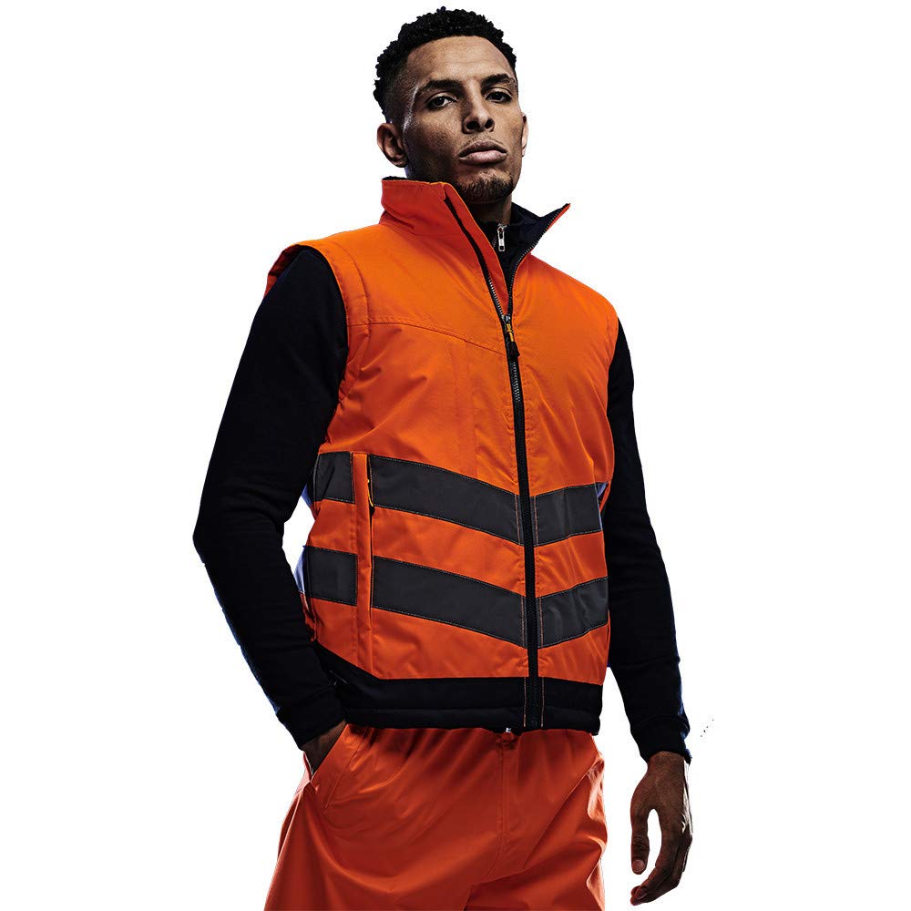 Regatta TRA840 5LV95 Professional Hi-Vis Body warmer, Orange/Navy, XXXL