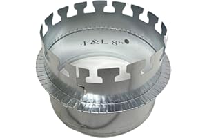 F AND L ALUMINUM PARTS F&L Indutries 8 inches Duct Board Collar in 28 Gauge Galvanized Steel, Tab Collar for R4, R6 and R8 Ductboard Insulation Compatible With All Ductboard Thicknesses - Made in the USA.