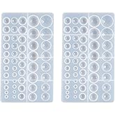 DD-life Round Cabochon Mold Resin Jewelry Molds Silicone Molds for Resin | 2Pcs Round Resin Jewelry Casting Molds,Gem Jewelry Casting Mold for Making Earrings, Jewelry Making Crafting Projects