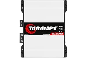 TARAMP'S Taramps HD 3000 0.5 Ohm White 1 Channel 3000 Watts RMS MAX Full Range Car Audio Monoblock LED Monitor Indicator Class D Amplifier Crossover, HD 3k