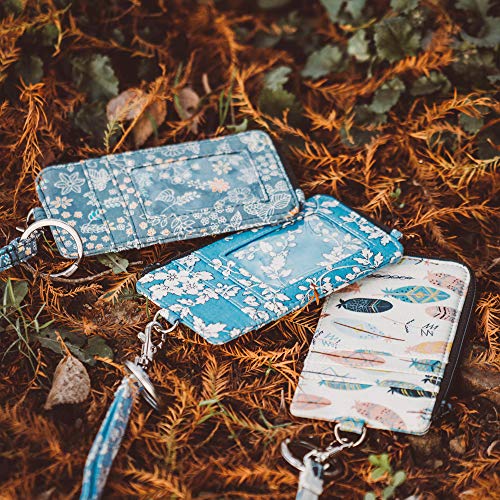 Fashion Badge Holder with Zipper, Cute ID Badge Card Holder Wallet with