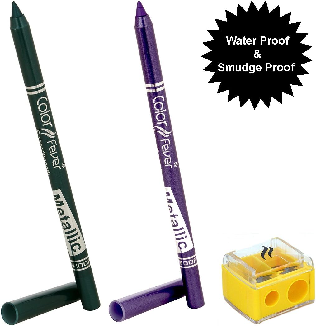 Color Fever Ultra Radiant Metallic Eye Pencil (Glazed Green/Cool Purple)