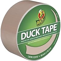 Duck 283264 Color Duct Tape Single Roll, 1.88 Inches x 20 Yards, Beige - 1
