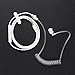 Eoncore Anti-Radiation 3.5mm Air Tube Stereo Earphone Wired Single Earbud in-Ear Vacuum Spiral Conduit Monaural Earpiece with Mic