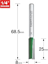 Trend Trend CraftPro Straight Router Cutter Bit 1/4 Shank 8mm Ø 25mm view 3