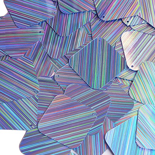 Sequin Light Blue Square Diamond 1.5 inch City Lights Reflective Couture Loose Paillettes. Made in USA.