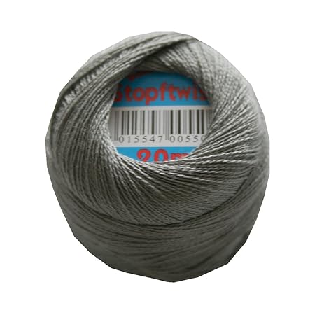 Alze Stopftwist Stopfgarn Baumwolle 8-Fach mercerisiert 20 m grau (0866)