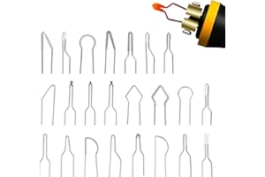 ASTER 23 Pieces Pyrography Tips Replacement, Metal Alloy Carving Heating Wire Tips Nibs Wood Burning Wire Tips for 30-50W Adjustable Wood Burning Pyrography