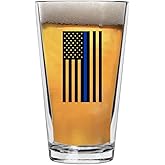 Rogue River Tactical Thin Blue Line Beer Glass Drinking Cup Pint 16oz Pub Gift For Police Officer Law Enforcement