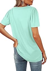 WIHOLL Short Sleeve Shirts for Women Dressy Casual