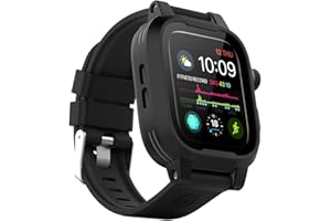 ShellBox Case Waterproof Apple Watch Case Series 6 / Series 5/4/SE 40mm, IP68 Certified Shockproof Impact Resistant Apple iWatch Full Body Protective Case with Built-in Screen Protector(Black)…
