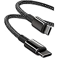 Baseus USB C Cable, 100W PD 5A QC 4.0 Fast Charging USB C to USB C Cable, Zinc Alloy Nylon Braided Type C Data Cable for Samsung S21 S20+ S10 Note 10 iPad Pro MacBook Pro Google Pixel and More (2M)