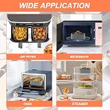 YQL Silicone Air Fryer Liner for Ninja/Tower/Instant Vortex 2PCS Grey view 6