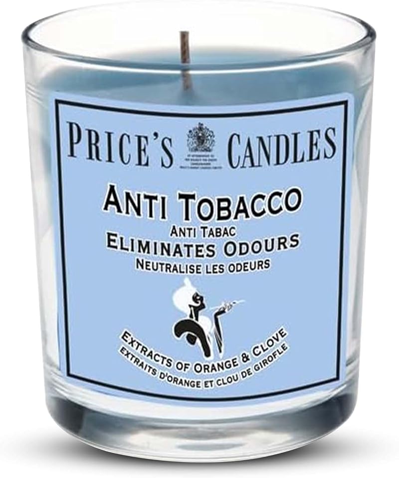Price's Anti Tobacco Jar Candle with Orange and Clove Fragrance