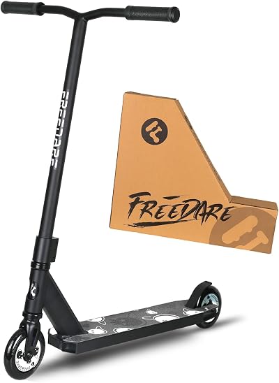 FREEDARE Pro Stunt Scooter for Kids Teens Beginners Black JB-3