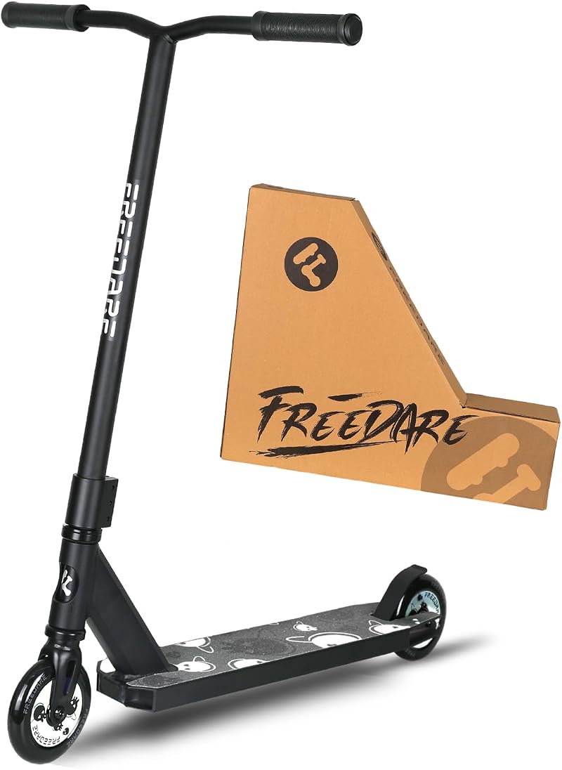 FREEDARE Pro Stunt Scooter for Kids Teens Beginners Black JB-3
