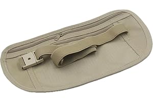 Travel Money Belt for Women Men, Slim RFID Blocking Travel Wallet, Under Clothes Passport Wallets, Money Belt for Travel Hidd