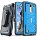 COVRWARE AEGIS Series CASE for LG K10 / LG Premier LTE with Built-in Screen Protector Heavy Duty Full-Body Rugged Holster Armor Case Belt Swivel Clip, Kickstand - Blue