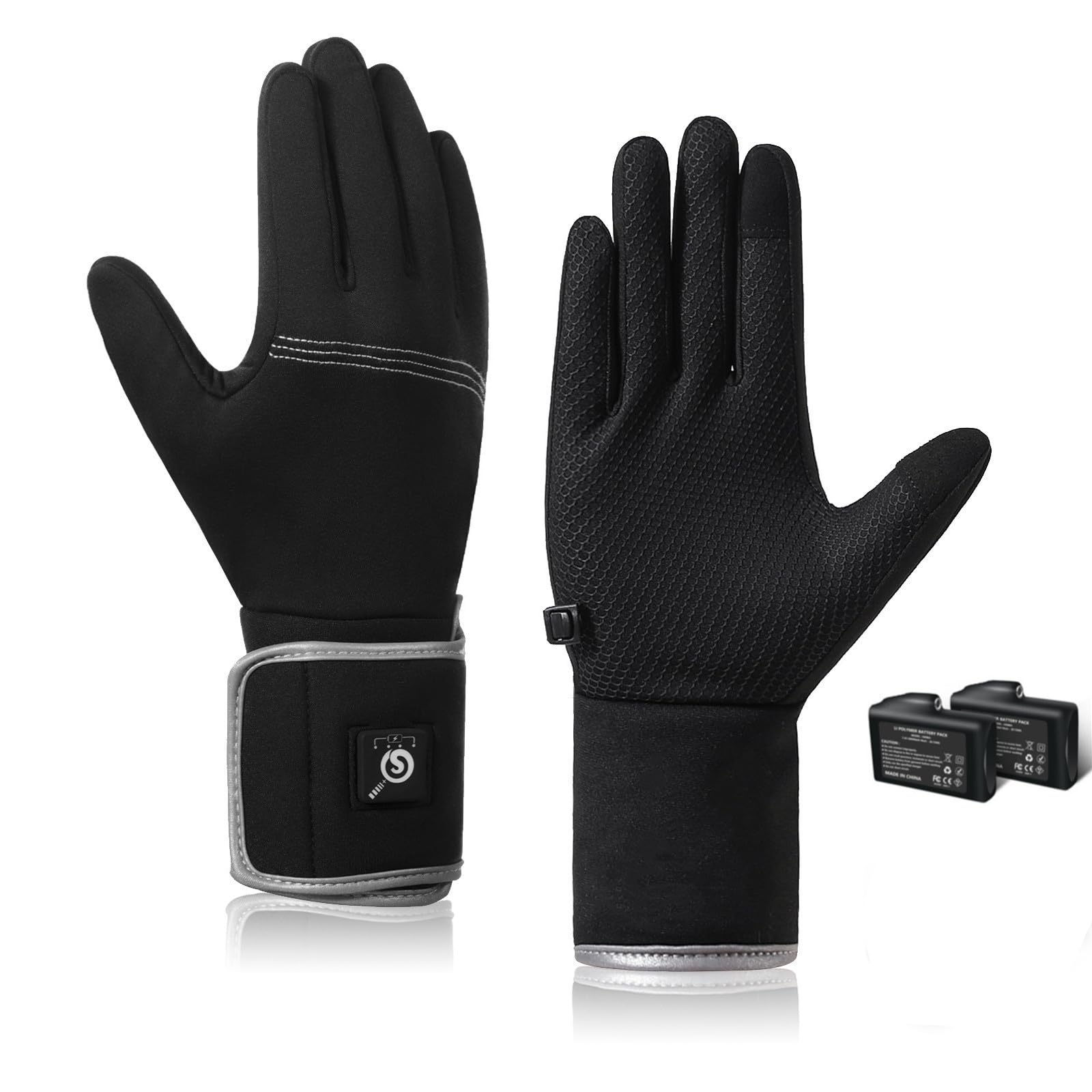 BARCHI HEAT Heated Glove Liners,Heated Gloves for Men Women,Electric Hand Warmers for Skiing, Cycling, Work