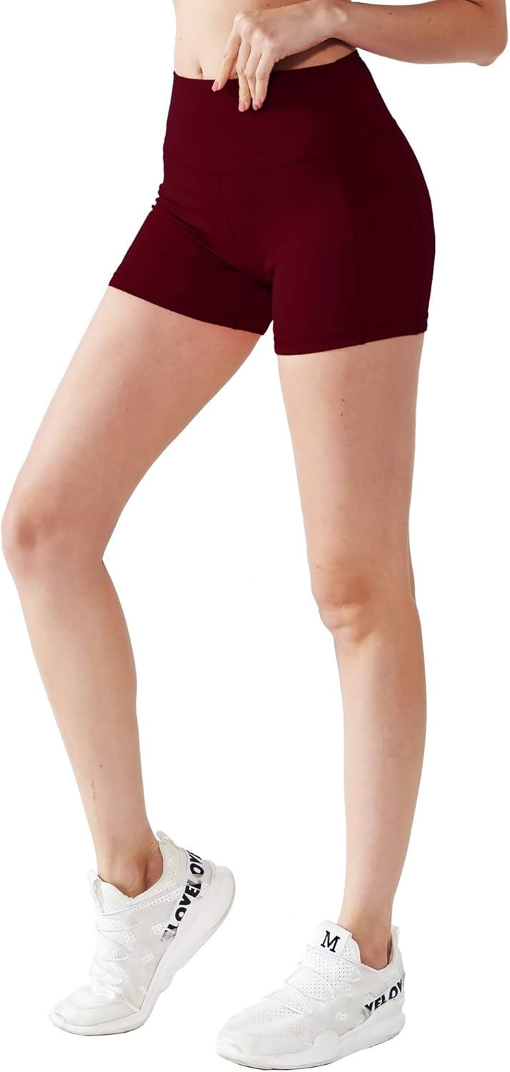 Cadmus Women's 3"/4" High Waist Spandex Running Shorts for Yoga: Clothing