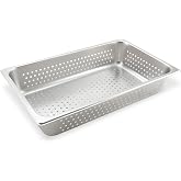 Winco Full Size Pan Perforated, 4-Inch, Medium | Dishwasher safe, NSF listed, Foodservice, Great for Steam Tables, Buffets and Food Preparation
