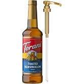 Torani Coffee Syrup, Toasted Marshmallow Flavor, Pump Included, 25.4 Fl Oz | Sweeten &amp; Add Decadent Flavoring to Caf&eacute;-Style Drinks &amp; Desserts | Made with Pure Cane Sugar | Coffee Bar Essentials