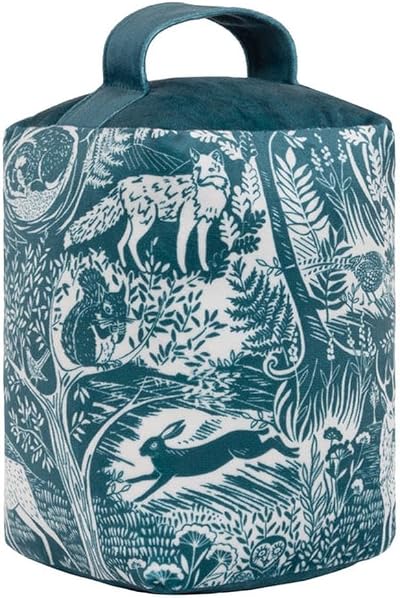 furn. Winter Woods Animal Doorstop Midnight Blue Velvet Woodland Design