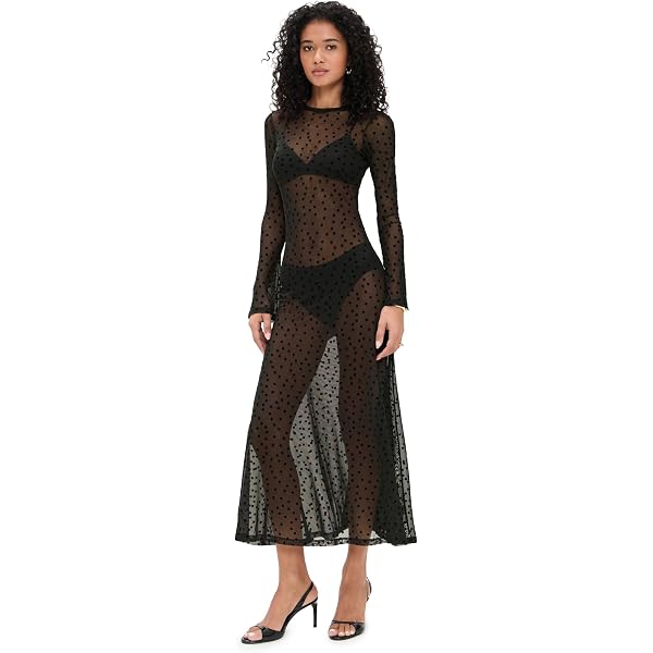 Lioness Women's Redefined Maxi Dress, Noir Polka, M at Amazon Women's  Clothing store