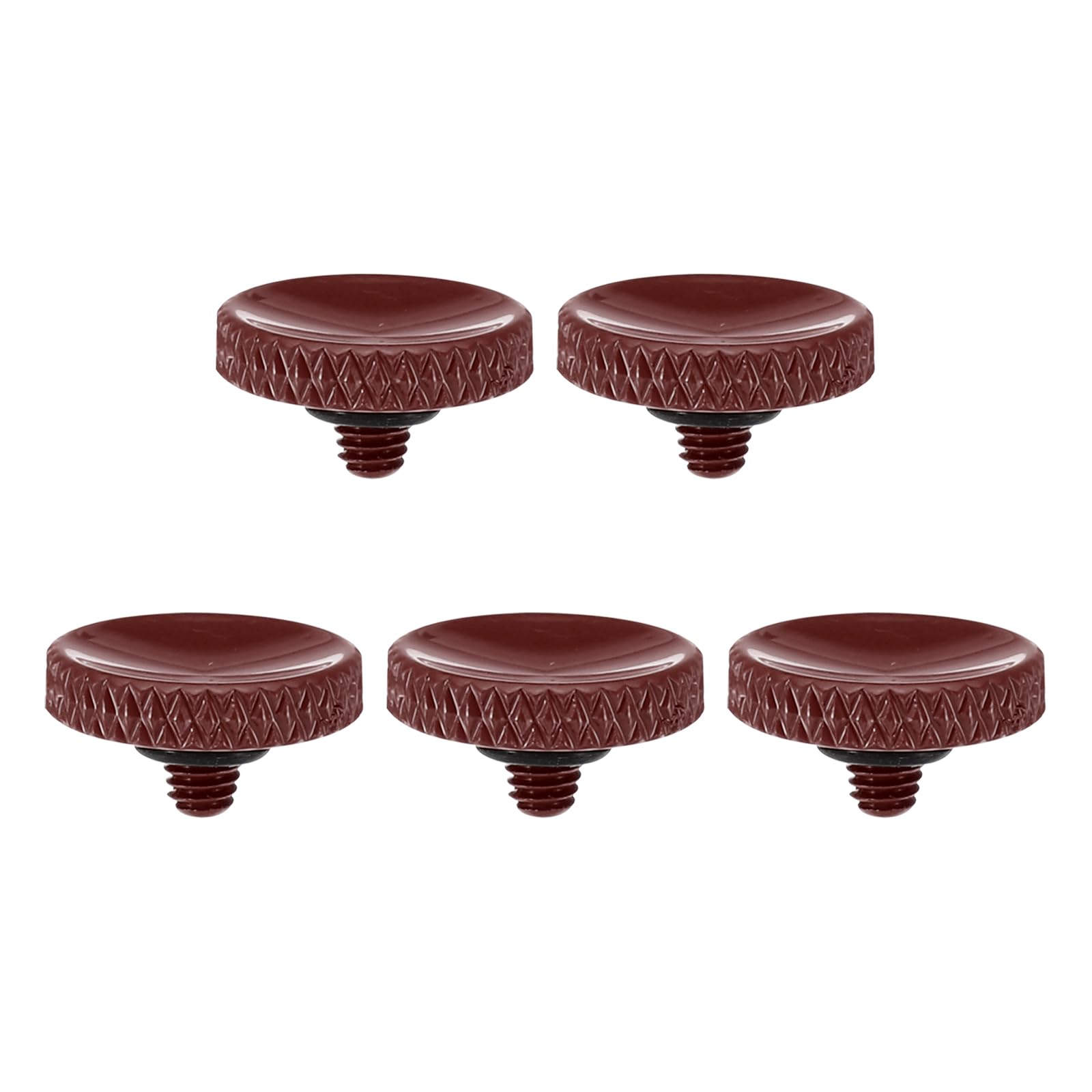 PATIKIL Camera Shutter Button, 5 Pack Soft Shutter Release Button Pure Copper Camera Button Knurled Suitable for Nikon for Fujifilm for Leica DSLR/SLR Camera, Dark Red