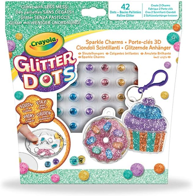 CRAYOLA Glitter Dots 041084 Glitter Glitter Glitter Keychain Amazon