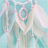 FuninCrea Colorful Half Circle Moon Dream Catcher with Feathers view 4