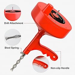 Drain Snake, Plumbing Snake with Drill