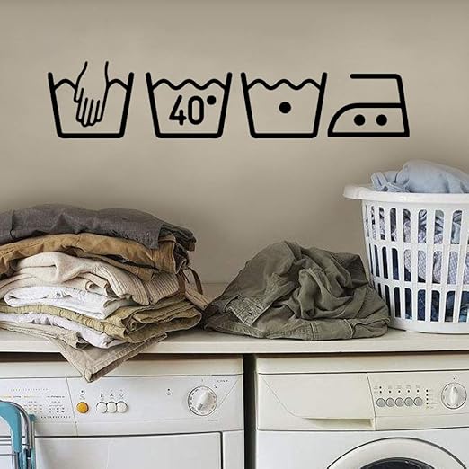 Ajcwhml Lavadora Extraíble Arte Vinilo Etiqueta de La Pared Sala ...