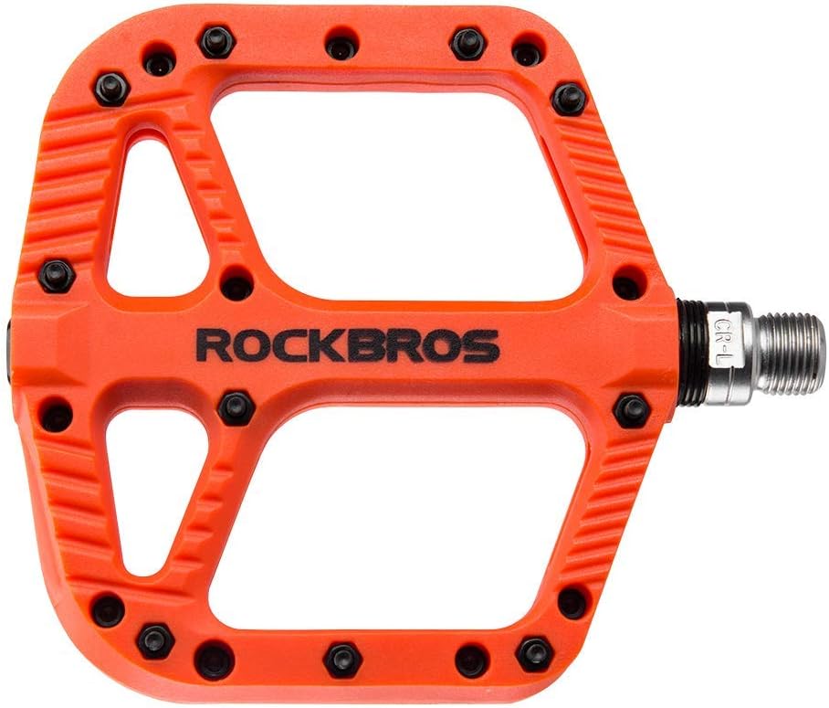 ROCKBROS Mountain Bike Pedals, Non-slip MTB Nylon Fiber Pedals, 3 Sealed Bearings Bicycle Cycling Pedals