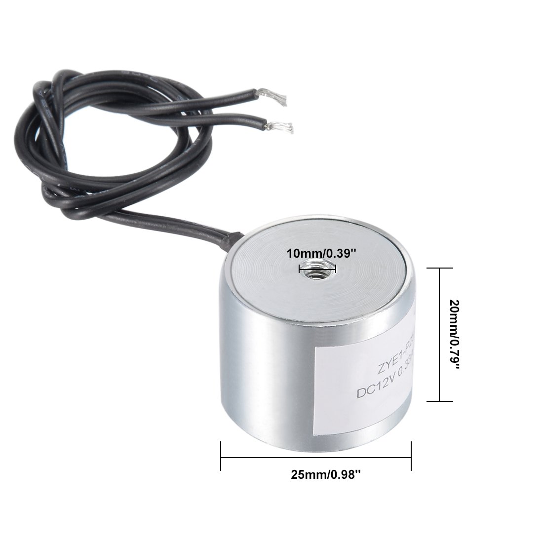 uxcell DC24V 180N Lift Holding Electromagnet Sucking Disc Electric Lifting Magnet Solenoid 34mm x 18mm