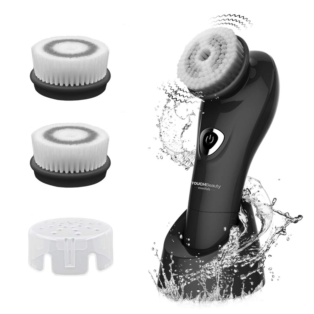 TOUCHBeauty Facial Cleansing Brush for Men,Face Scrubber with 3 Brush Head for Exfoliating, Massaging and Deep Cleansing,Battery Powered AG-1487 AG-1487M…