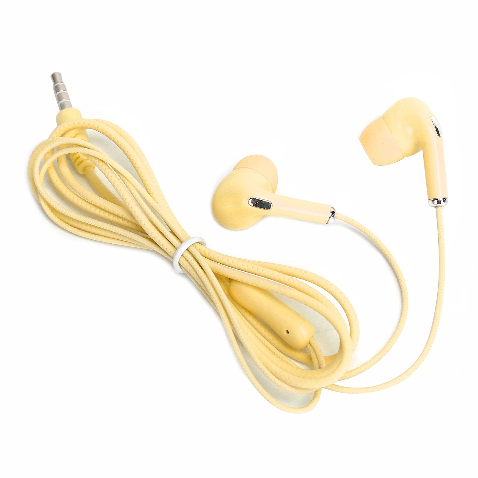 ciciglow Earphones, Wired Sport Earphone In-Ear Headphones Wired Earbuds 3.5mm Universal HiFi Music Bass Earbud Headphone with Microphone(yellow)