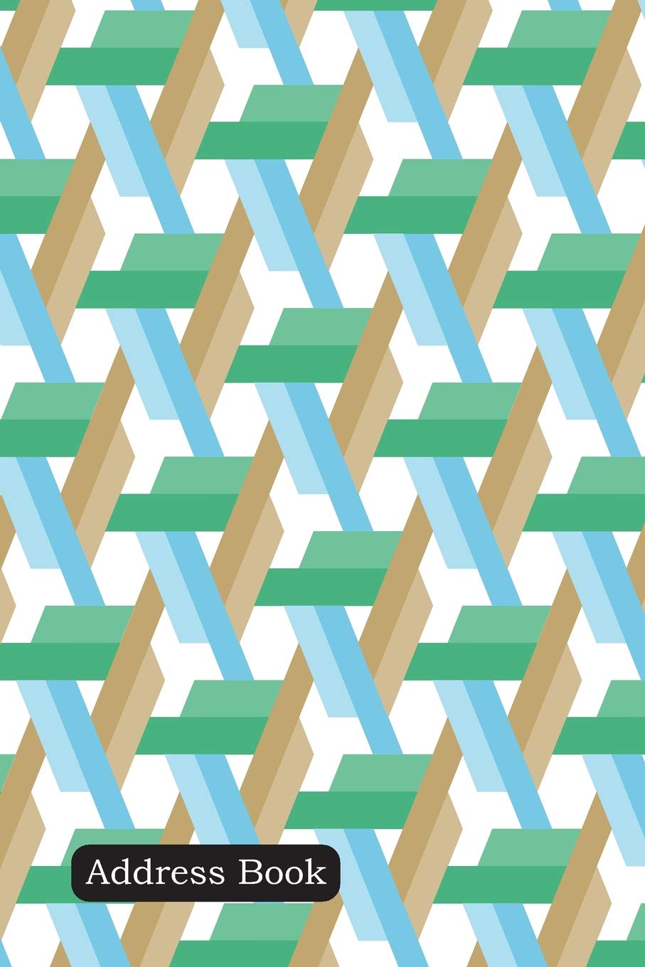 Address Book: Include Alphabetical Index With Islamic geometric seamless cover