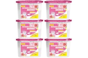 CANAGER Moisture Absorber Box, Lemon Rose-6 packs, Dehumidifier for Closet, Bedroom and Kitchen, Odor Eliminator,Moisture Absorber 12.5 oz.