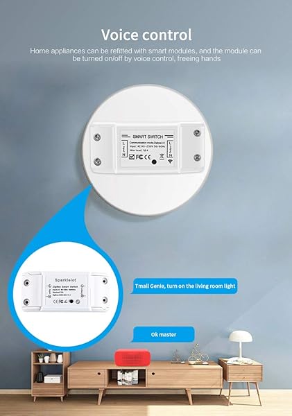 Interruptor de luz WiFi inteligente mdulo de interruptor de luz de rel inalmbrico control remoto de la aplicacin TuyaSmart Life Smart compatible con Alexa Google Home
