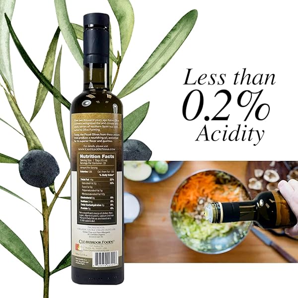 CASTILLO DE PINAR FIRST COLD PRESSED ORG EXTRA VIRGIN OLIVE OIL PICUAL SINGLE-VARIETY 500ML