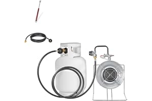 Uargd Propane Tank Top Heater, Compatible with 1lb and 5-40lb Tanks, 18000 BTU Infrared Radiant Heat, 3 Adjustable Settings, 
