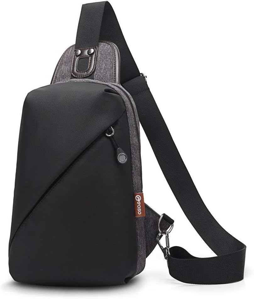 Sling Bag, Sling Backpack Chest Shoulder Crossbody Bag Pack Multipurpose Daypack for Men Women Outdoor Travel,Grey