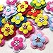 60pcs Felt Padded Flowers Appliques Craft Wedding Deco Mix Lots Bulk